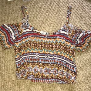 LA Hearts off the shoulder crop top